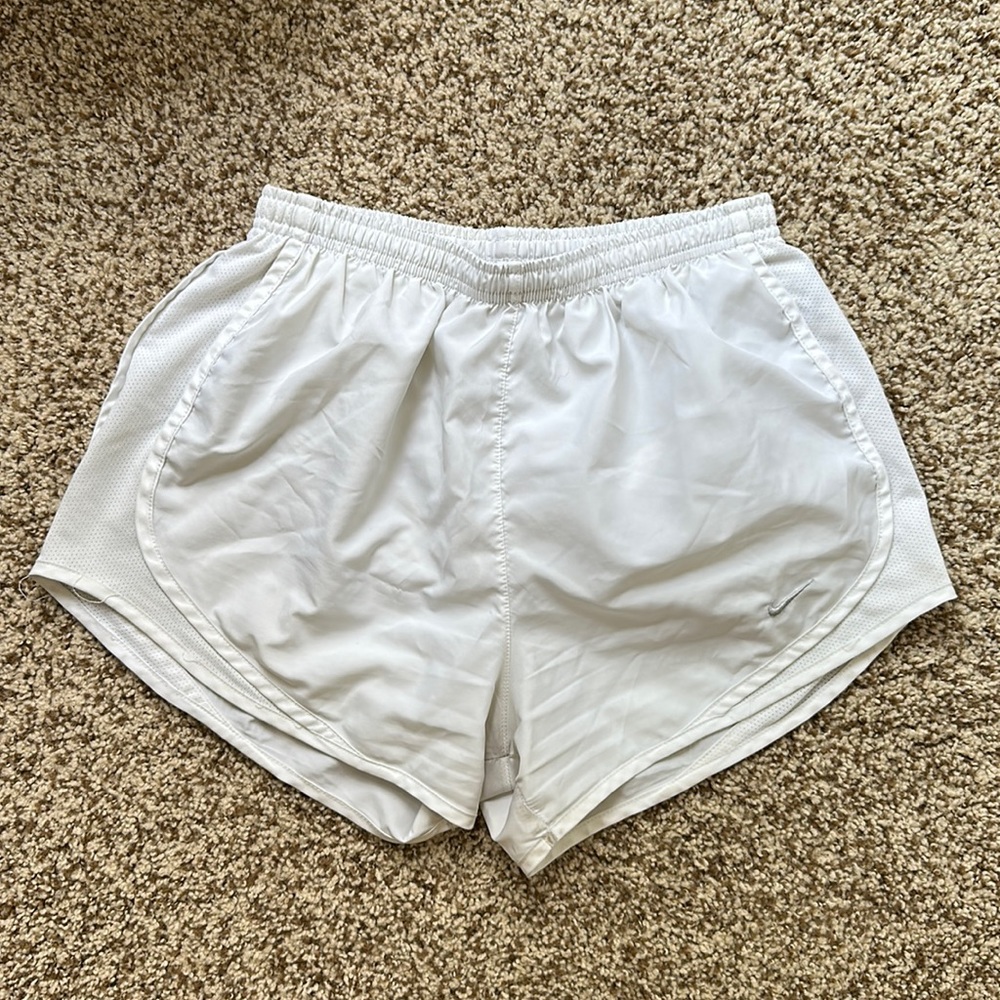White Nike Dri-Fit Athletic Shorts